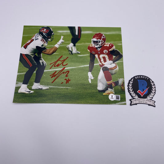 Antoine Winfield Jr Deuces Signed Tampa Bay Buccaneers 8x10 Photo