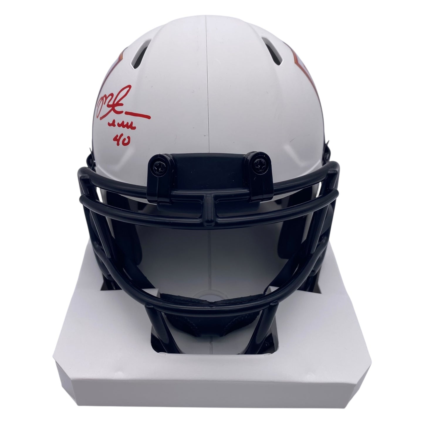 Mike Alstott Signed Tampa Bay Buccaneers 50th Anniversary Alternate Speed Mini Helmet