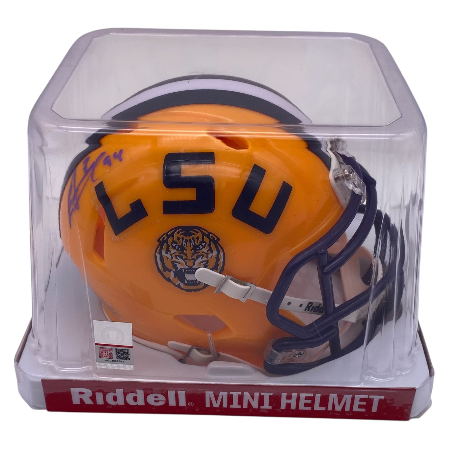 Anthony Booger McFarland Signed LSU Tigers Mini Speed Football Helmet