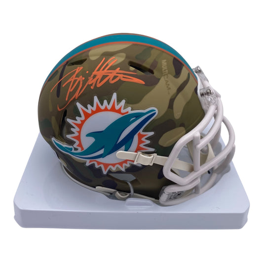 Brian Hartline Signed Miami Dolphins Camo Alternate Speed Mini Helmet