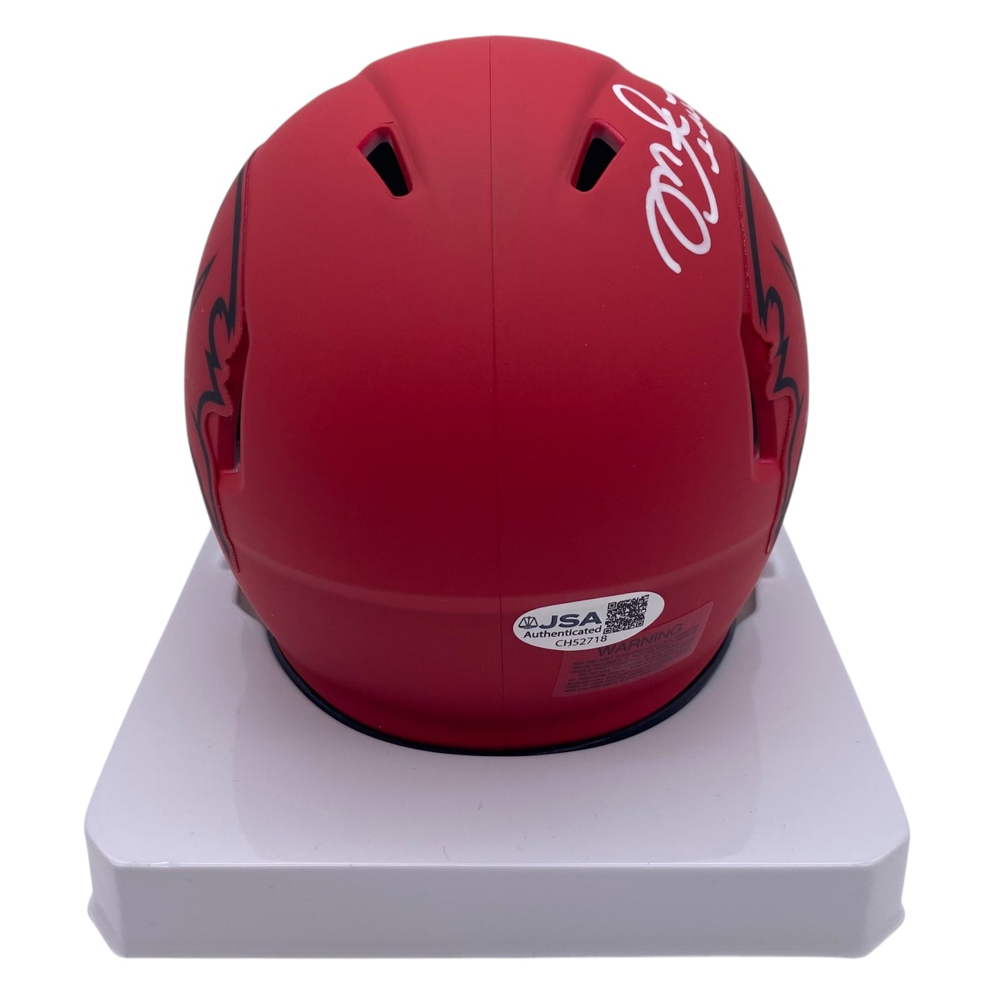 Mike Alstott Signed Tampa Bay Buccaneers Rave Alternate Speed Mini Helmet