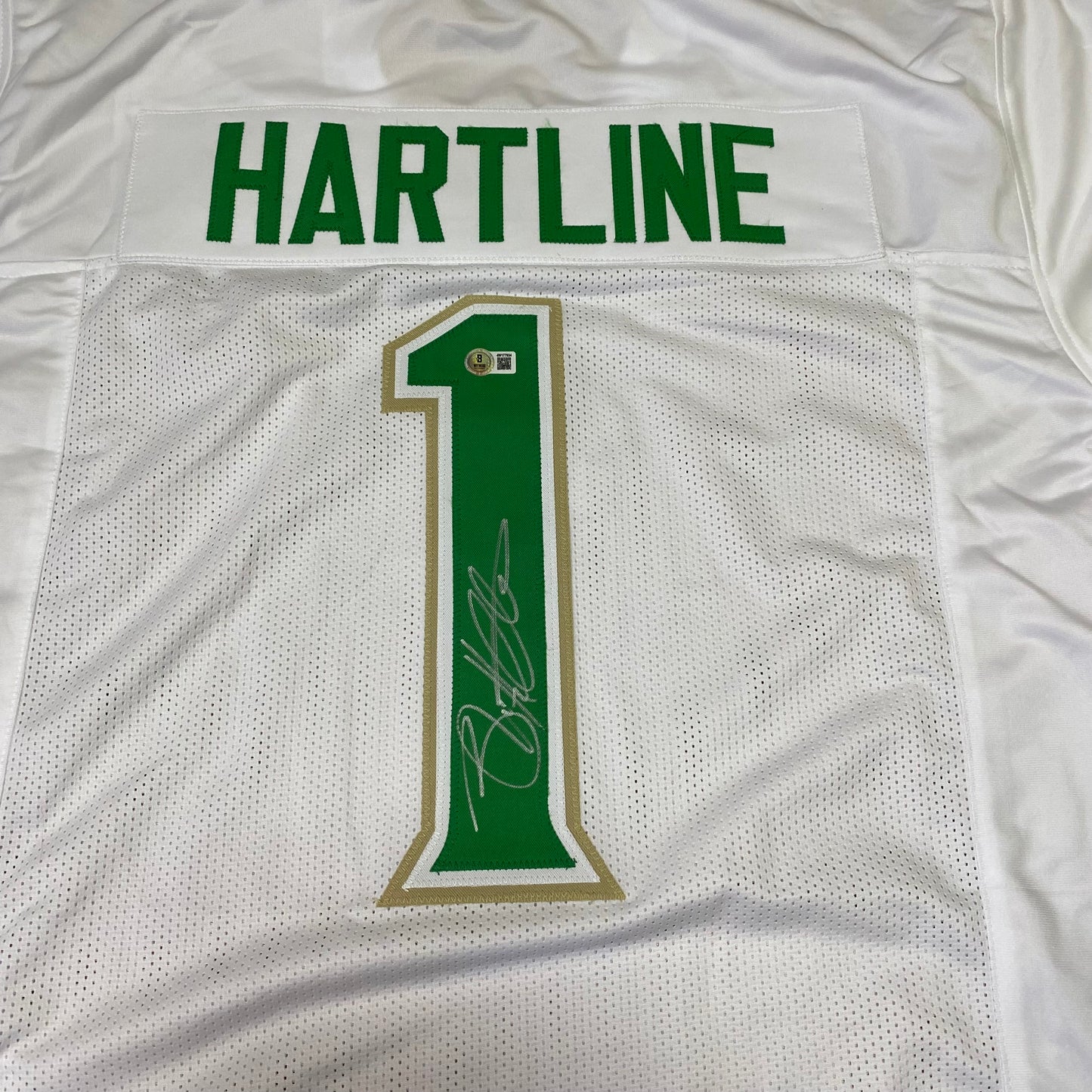 Brian Hartline Signed White #1 Jersey - South Florida USF Bulls Coach