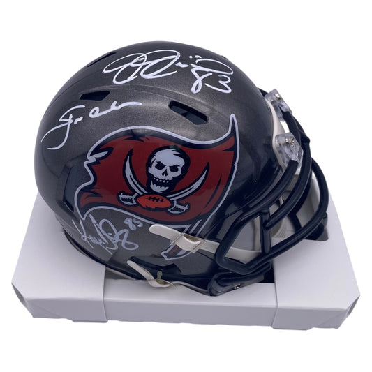 Joe Jurevicius, Coach Jon Gruden, Ken Dilger Signed Tampa Bay Buccaneers Speed Mini Helmet