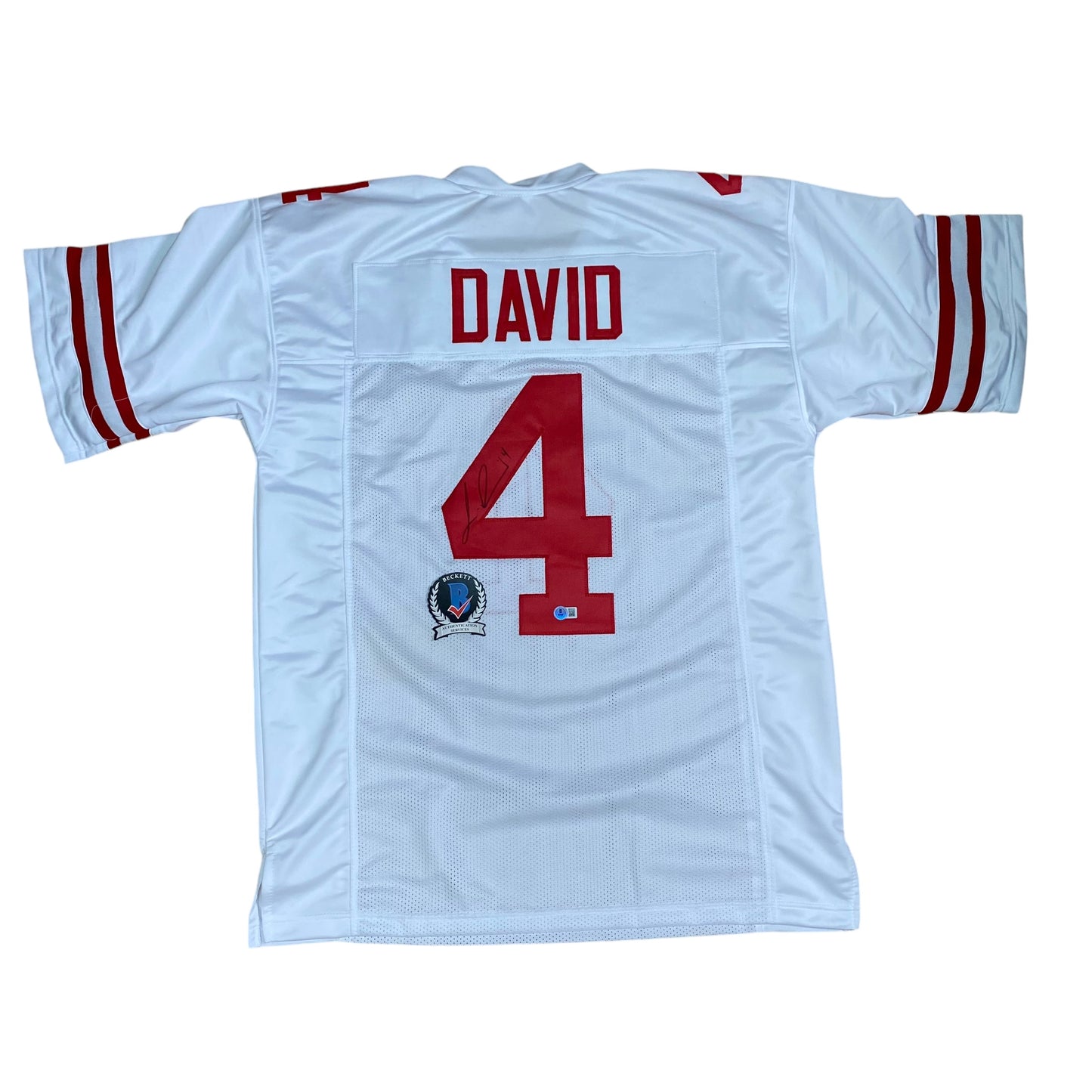 Lavonte David Signed #4 Stitched Jersey Nebraska Cornhuskers Style White