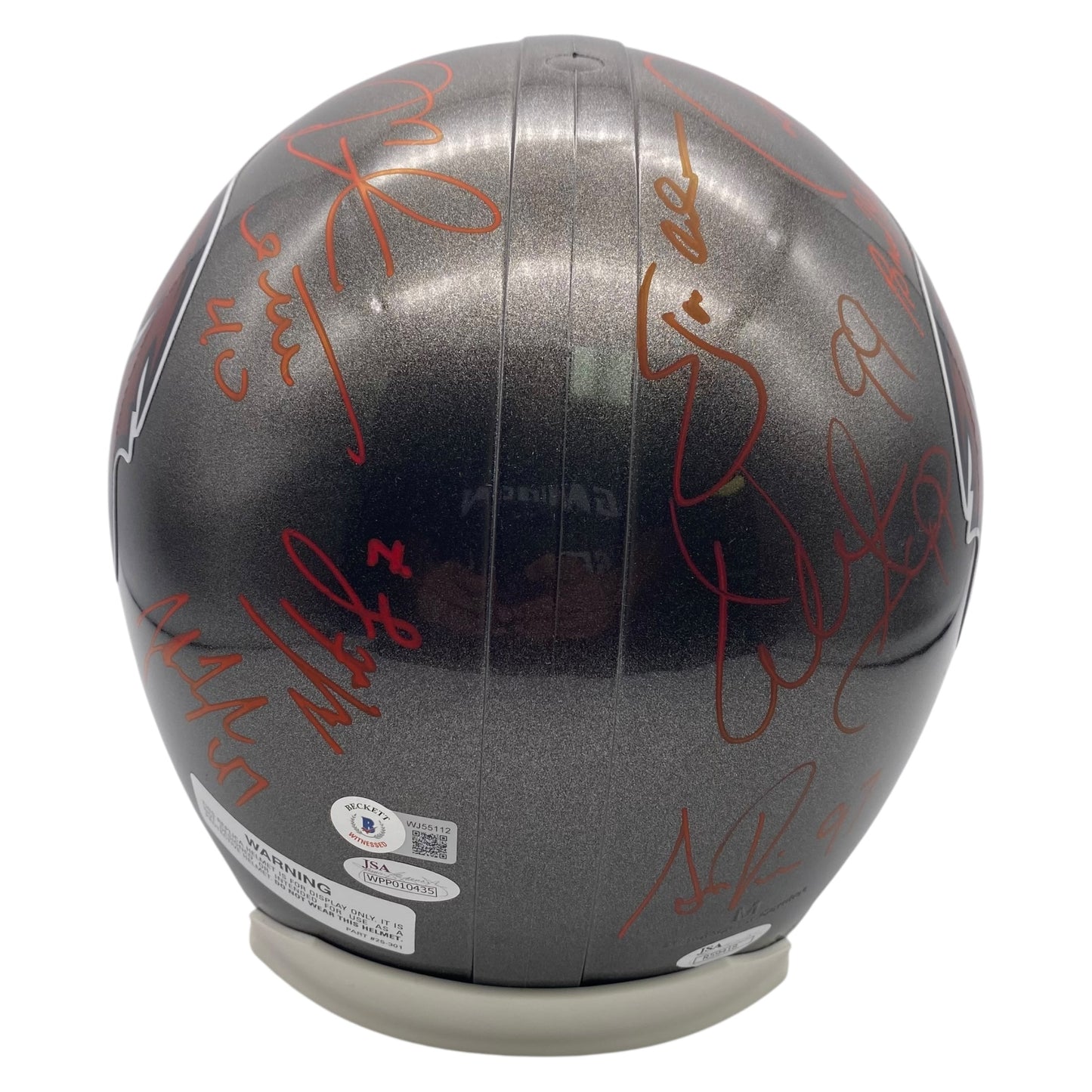 2002 Tampa Bay Buccaneers Full Size Deluxe Replica Super Bowl XXXVII Team Signed Helmet - 15 Autographs