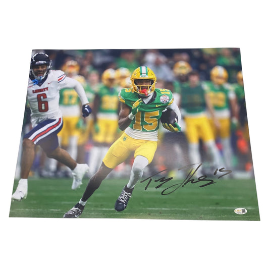 Tez Johnson Signed Oregon Ducks 16x20 Photo