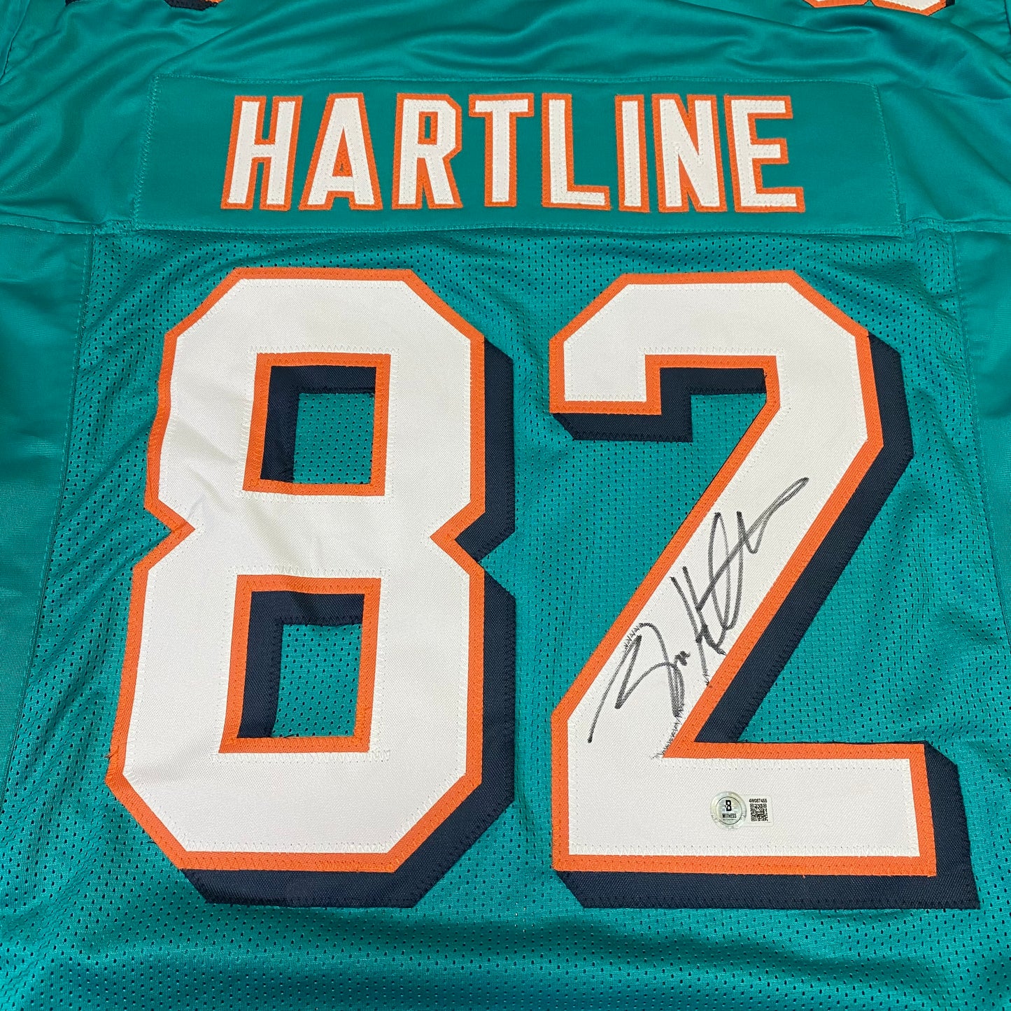 Brian Hartline Signed Teal #82 Jersey - Miami Dolphins Receiver