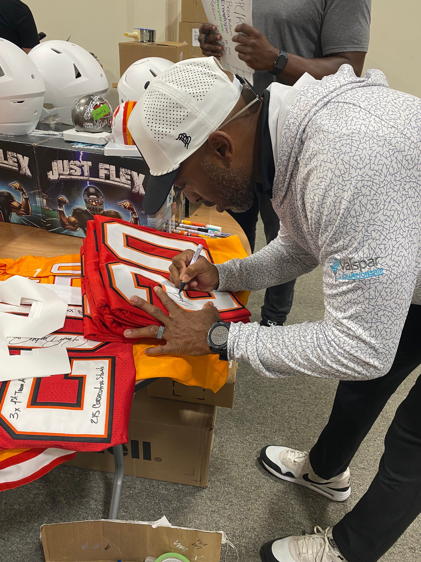 Ronde Barber Signed Red #20 Stitched Jersey - Tampa Bay Buccaneers DB