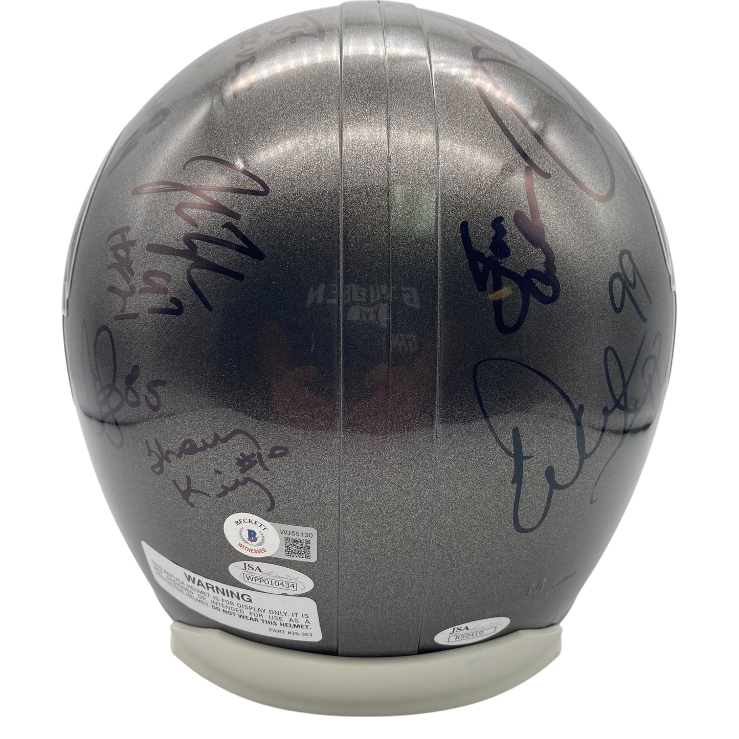 2002 Tampa Bay Buccaneers Full Size Deluxe Replica Super Bowl XXXVII Team Signed Helmet - 15 Autographs