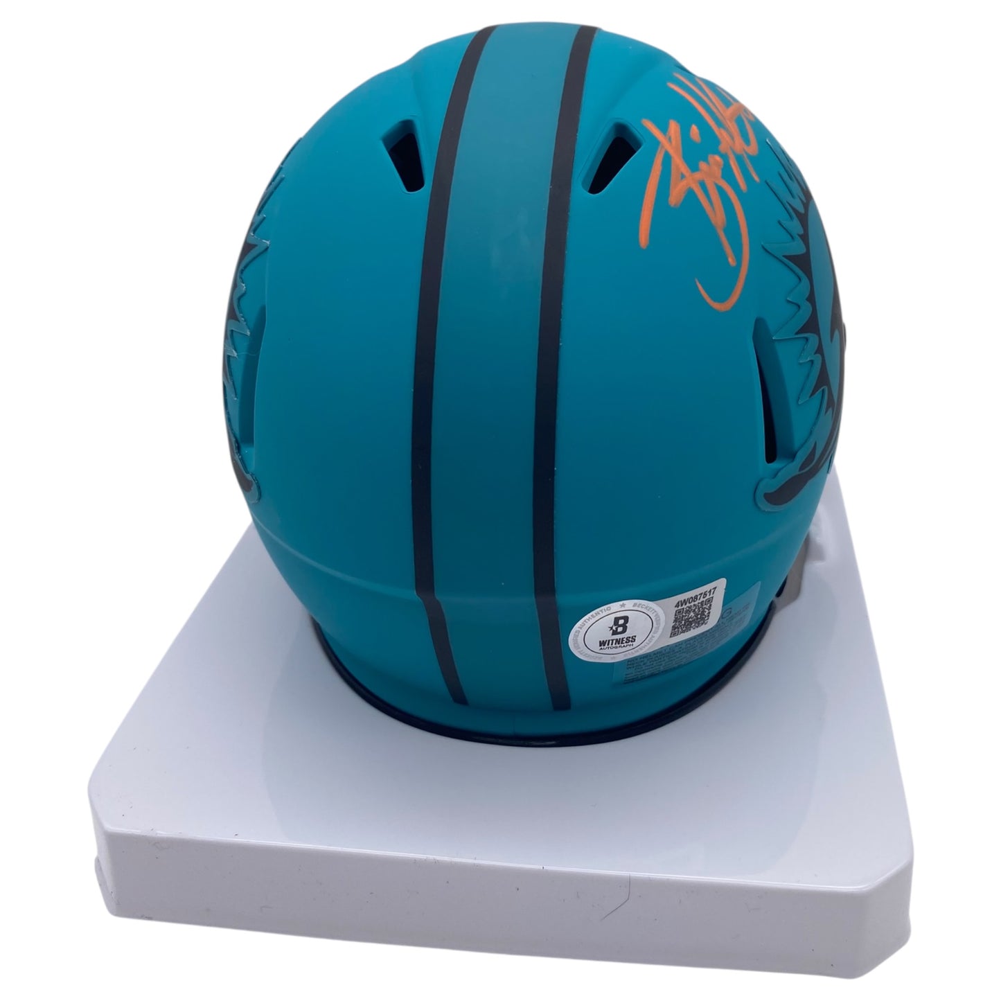Brian Hartline Signed Miami Dolphins Rave Alternate Speed Mini Helmet