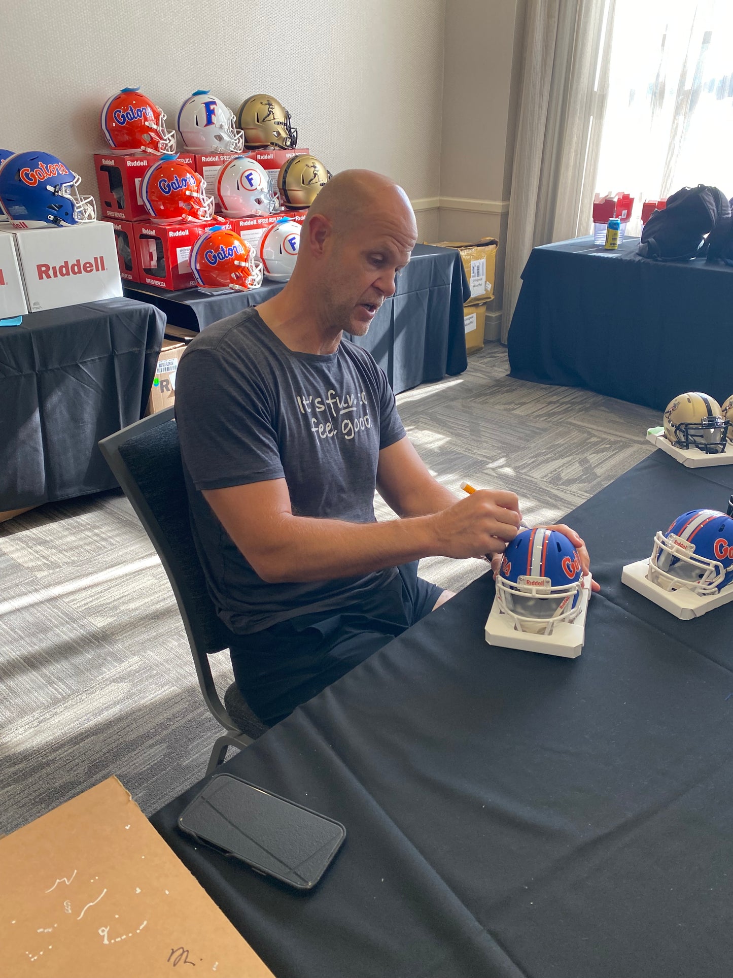 Danny Wuerffel 96 Heisman Signed Florida Gators Blue Speed Mini Helmet