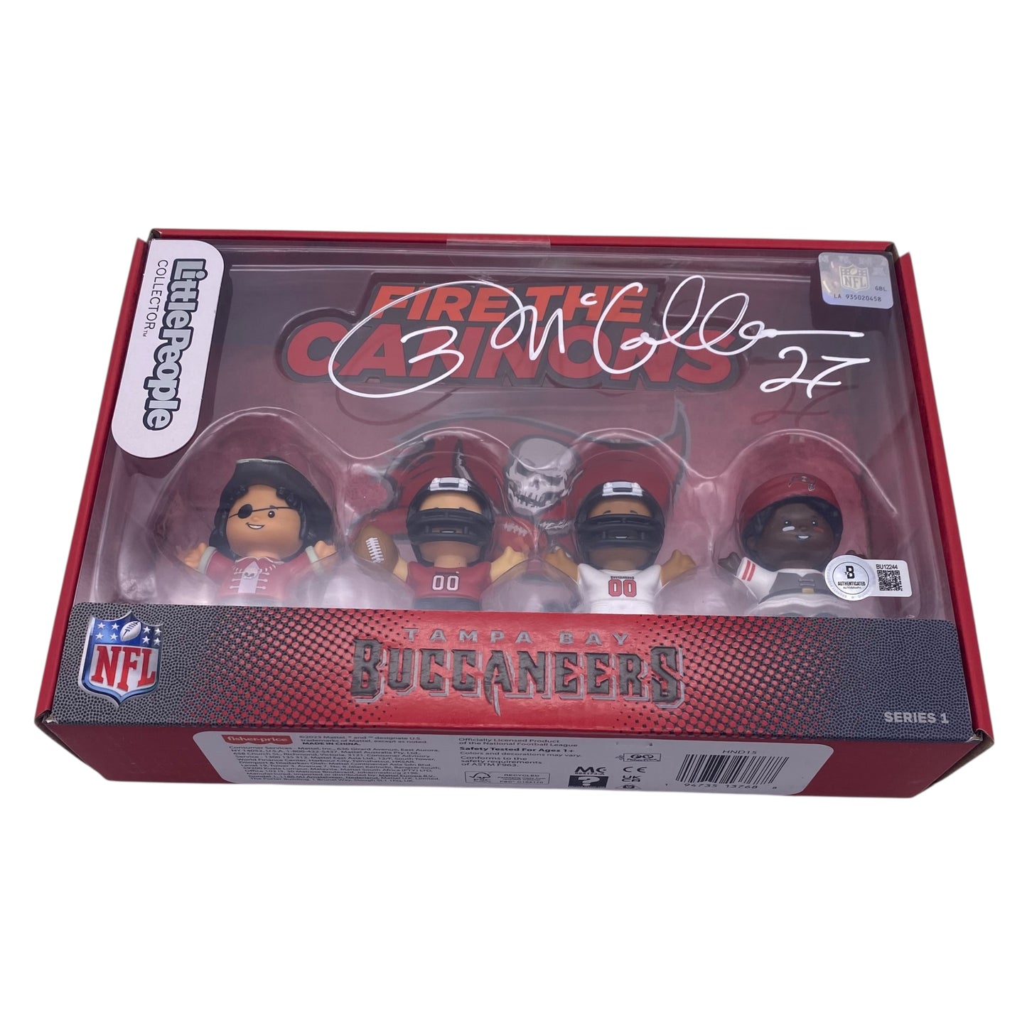 Zyon McCollum Signed Tampa Bay Buccaneers Little People Figurine Set