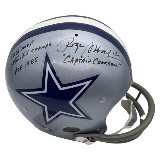 Roger Staubach Signed Dallas Cowboys Full Size Authentic TK Helmet