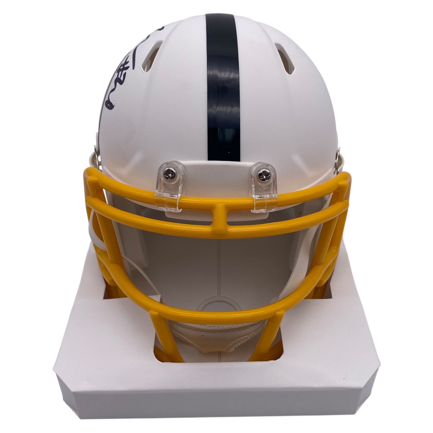 Jaylen Warren signed Pittsburgh Steelers Flat White Alternate Speed Mini Helmet