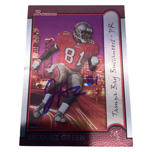 Jacquez Green Signed Tampa Bay Bucs Trading Card
