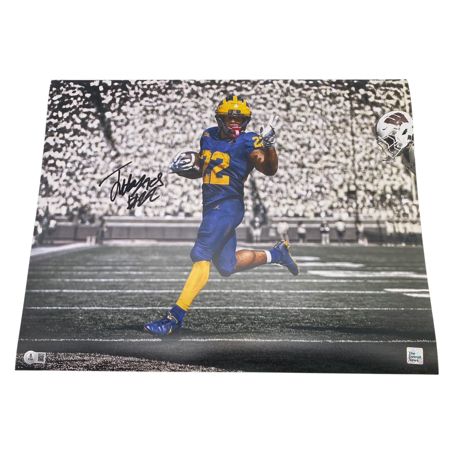 Justice Haynes Signed Michigan Wolverines 16x20 Photo