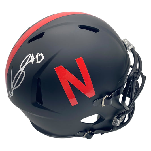 Ndamukong Suh Signed Nebraska Cornhuskers Black Alternate Speed Full Size Replica Helmet