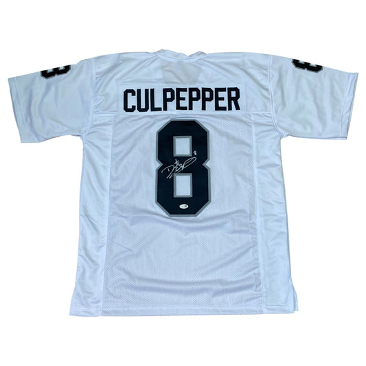 Daunte Culpepper signed White #8 stitched jersey - Las Vegas Raiders QB
