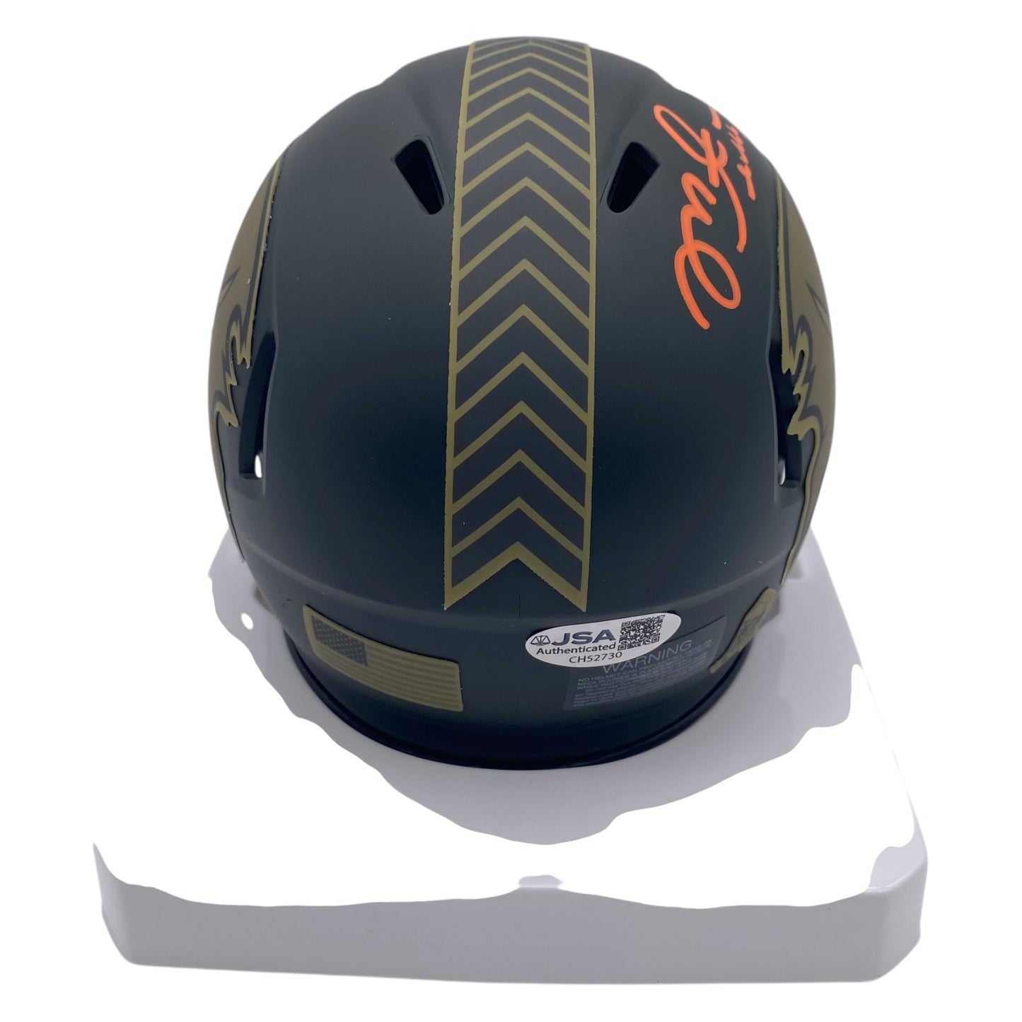 Mike Alstott Signed Tampa Bay Buccaneers 2025 Salute to Service Alternate Speed Mini Helmet