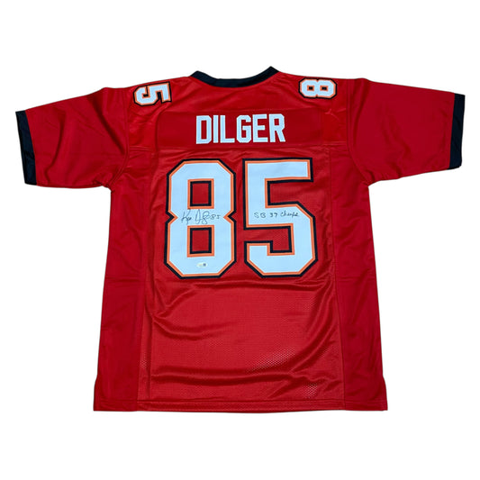 Ken Dilger Signed Red #85 Stitched Jersey - Tampa Bay Buccaneers TE