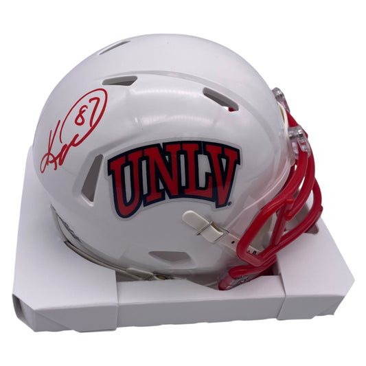 Keenan McCardell Signed UNLV Rebels Mini Speed Football Helmet