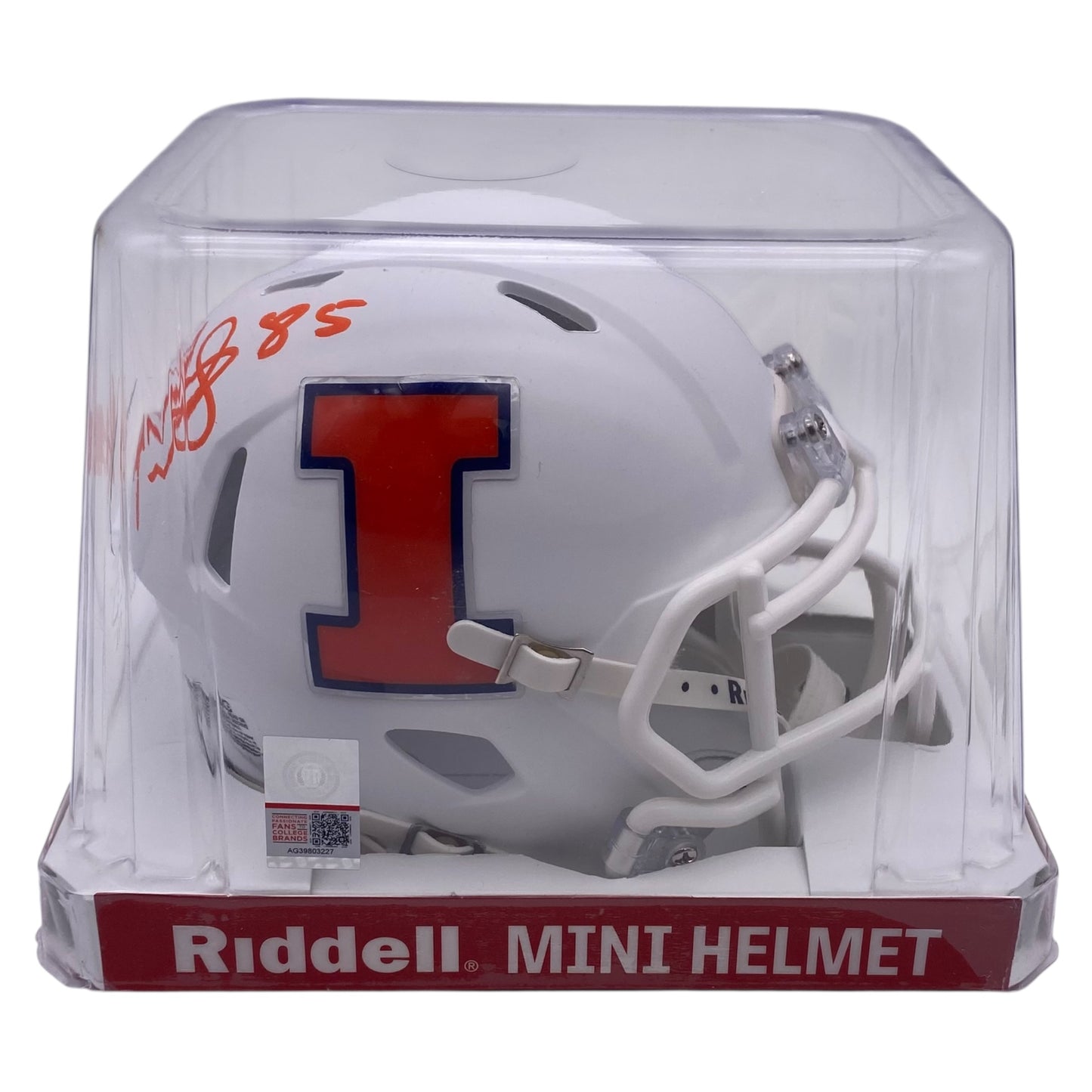 Ken Dilger Signed Illinois Fighting Illini Mini Speed Football Helmet