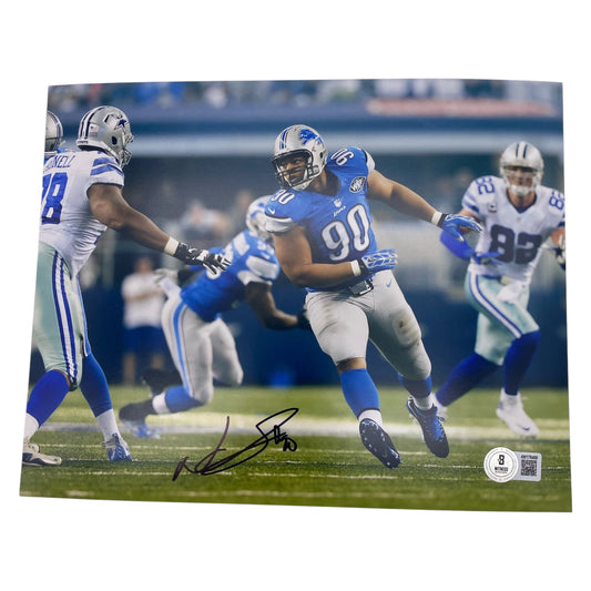 Ndamukong Suh Signed Detroit Lions 8x10 Photo