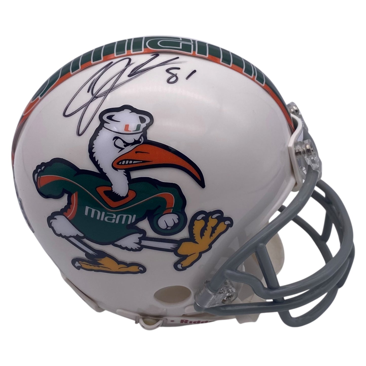 Andre Johnson Signed Miami Hurricanes Alternate Mini Helmet