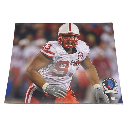 Ndamukong Suh Signed Nebraska Cornhuskers 16x20 Photo
