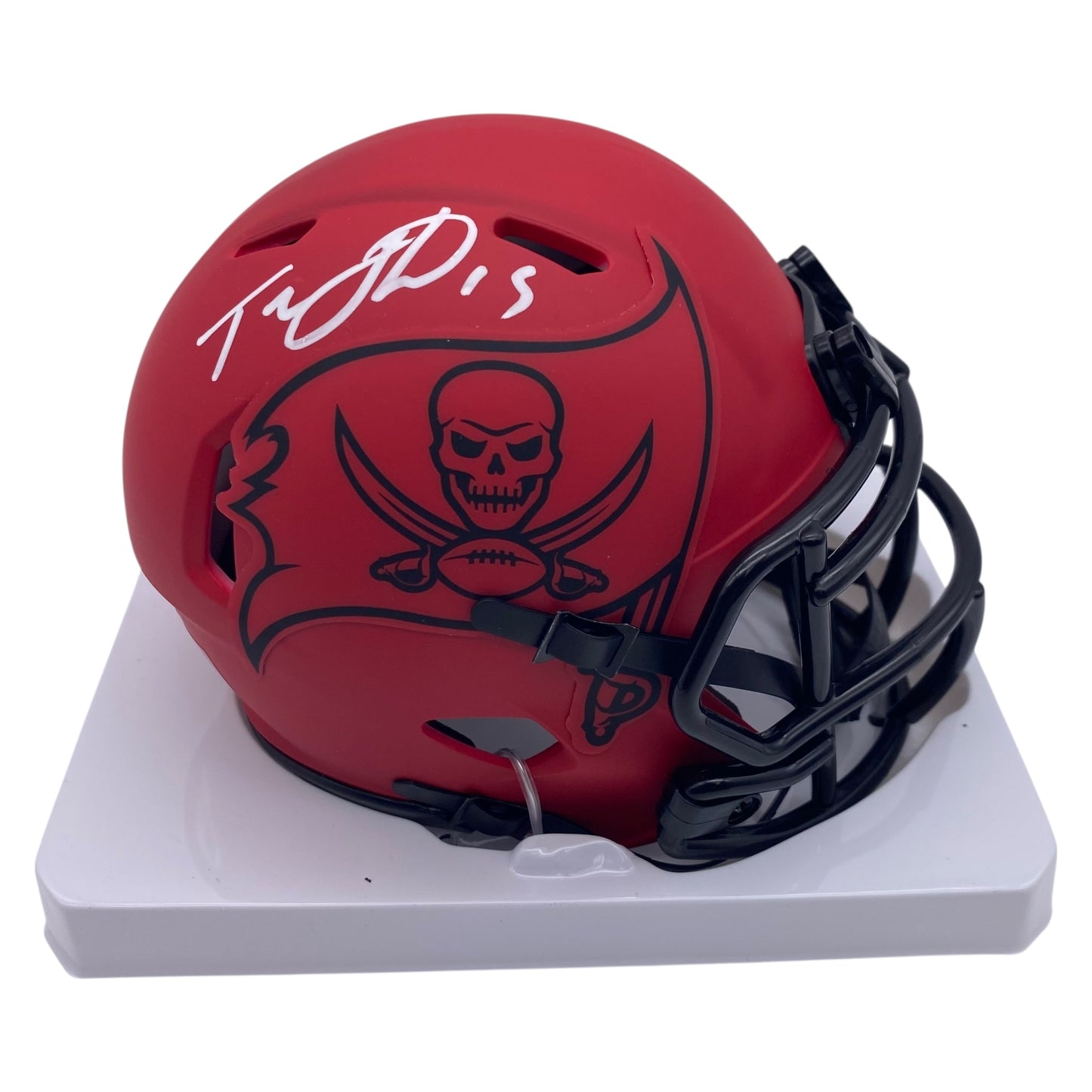Tez Johnson Signed Tampa Bay Buccaneers Rave Alternate Mini Helmet
