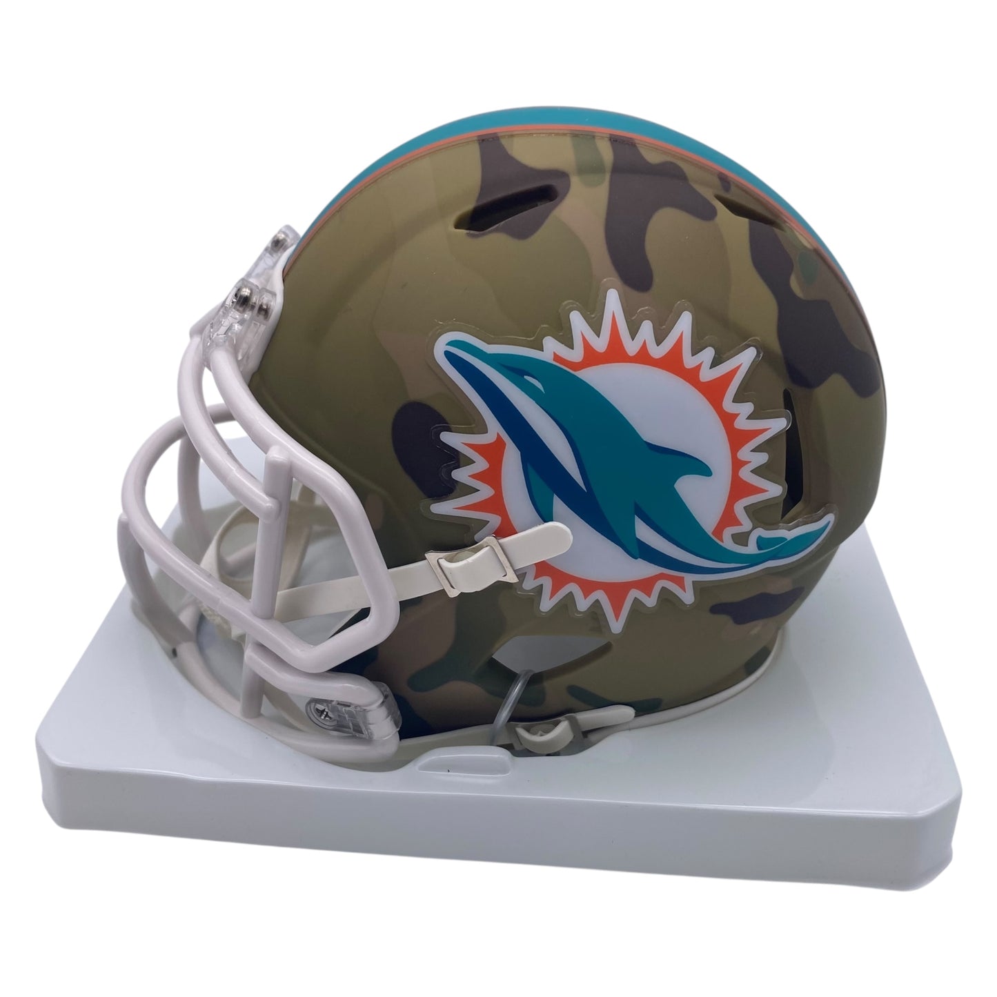 Dan Marino Signed Miami Dolphins Camo Alternate Speed Mini Helmet