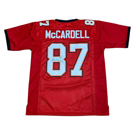 Keenan McCardell Signed Red #87 Stitched Jersey - Tampa Bay Buccaneers WR