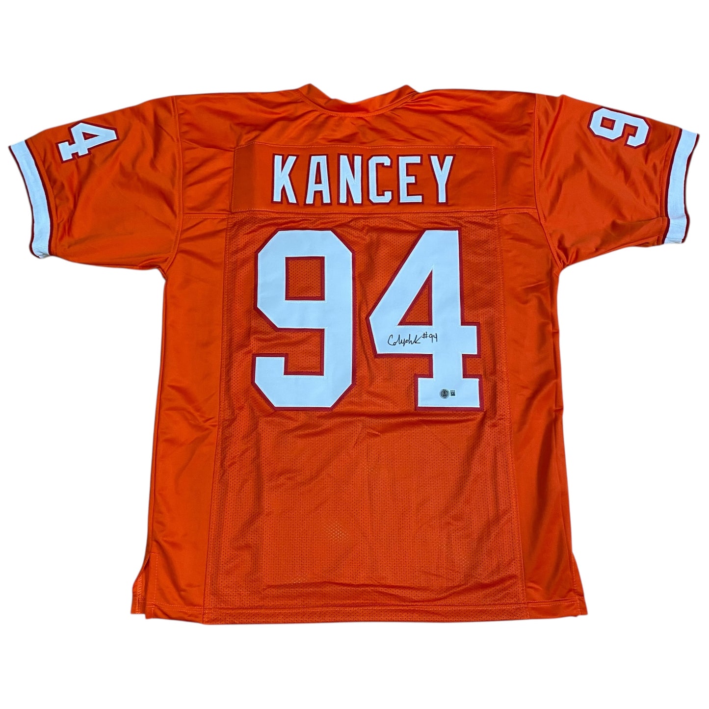 Calijah Kancey Signed #94 Stitched Jersey Tampa Bay Bucs Style Orange