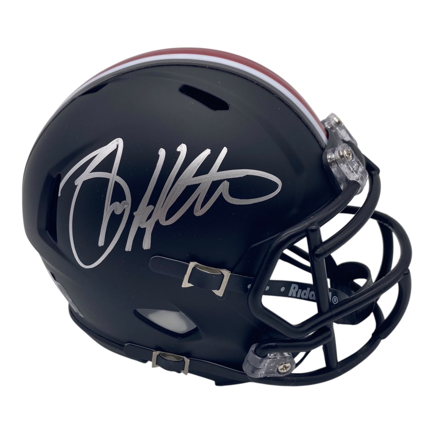 Brian Hartline Signed Ohio State Buckeyes Black Alternate Speed Mini Helmet