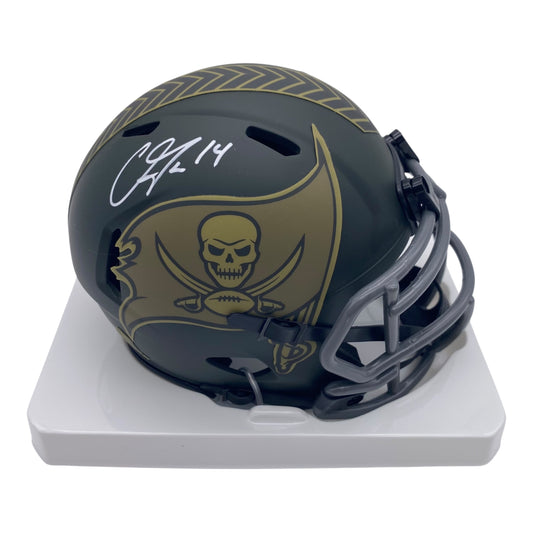 Chris Godwin Signed Tampa Bay Buccaneers 2025 Salute to Service Alternate Speed Mini Helmet