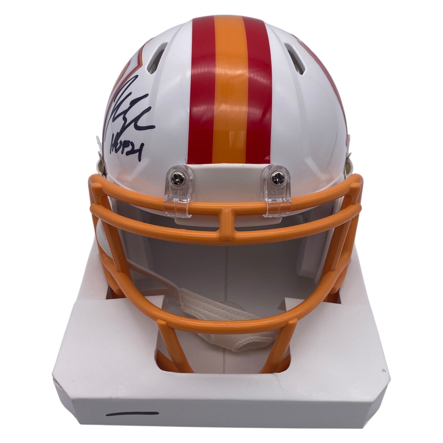 John Lynch Signed Tampa Bay Buccaneers 50th Anniversary Alternate Speed Mini Helmet