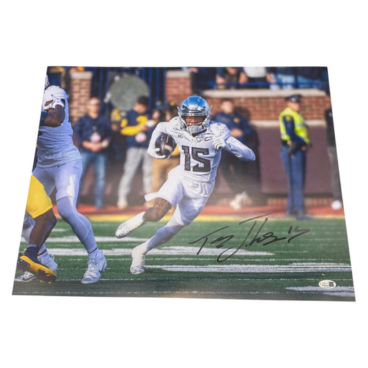Tez Johnson Signed Oregon Ducks 16x20 Photo