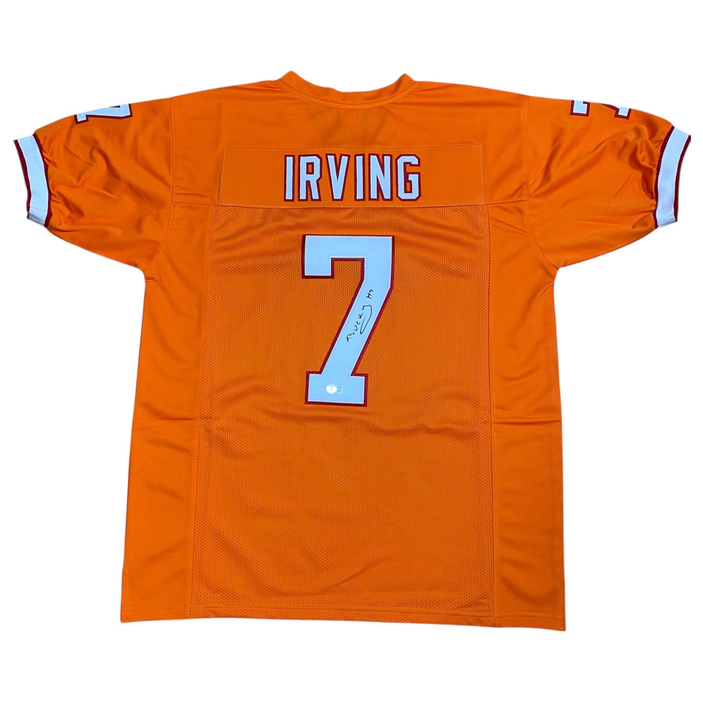 Bucky Irving signed Orange #7 Stitched Jersey Tampa Bay Buccaneers Creamsicle Style