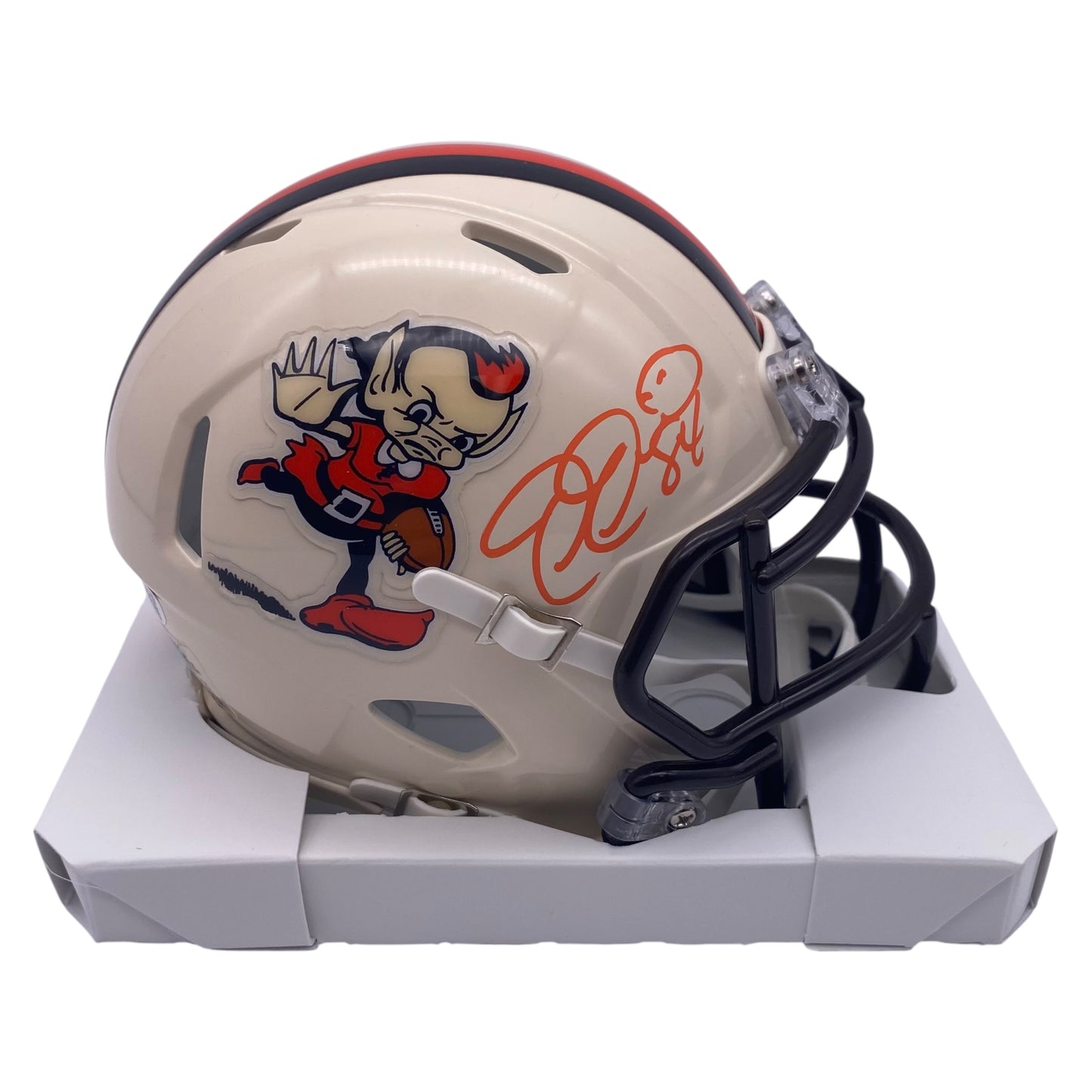 Joe Jurevicius Signed Cleveland Browns Retro Alternate Mini Helmet