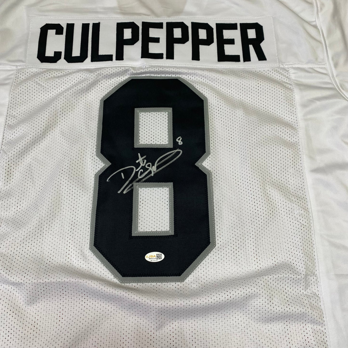 Daunte Culpepper signed White #8 stitched jersey - Las Vegas Raiders QB