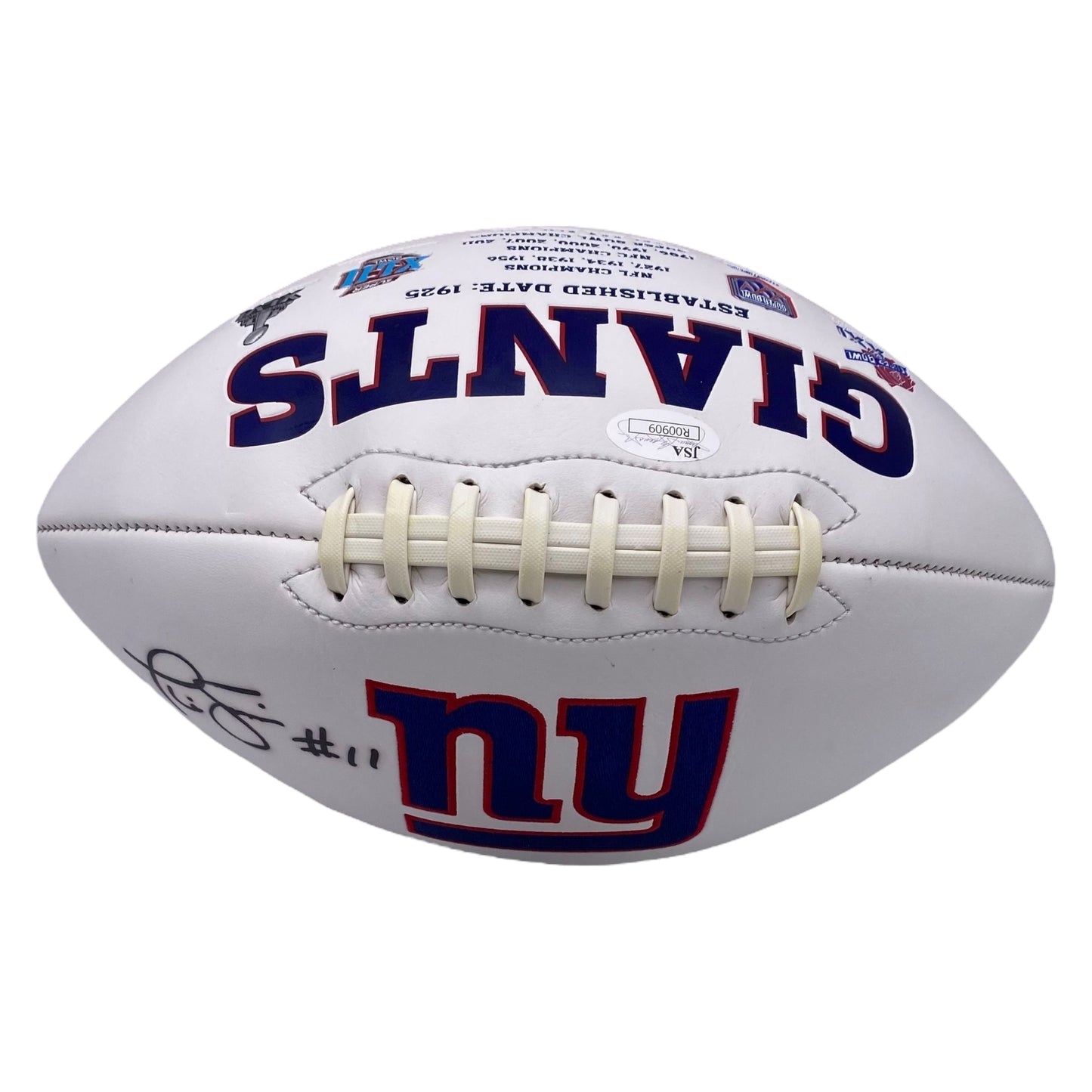 Phil Simms Signed New York Giants Logo Football