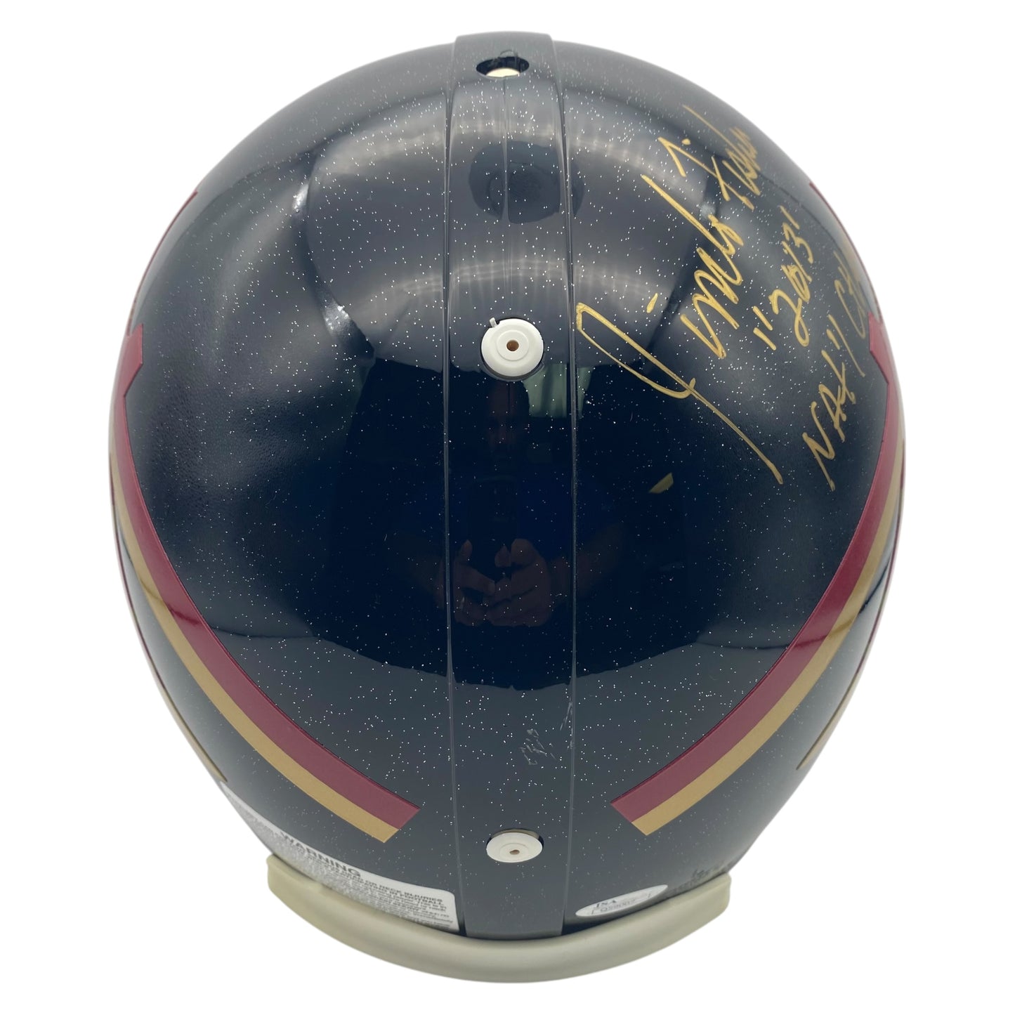 Coach Bobby Bowden & Jimbo Fisher Signed Florida State Seminoles Black Full Size Authentic Football Helmet
