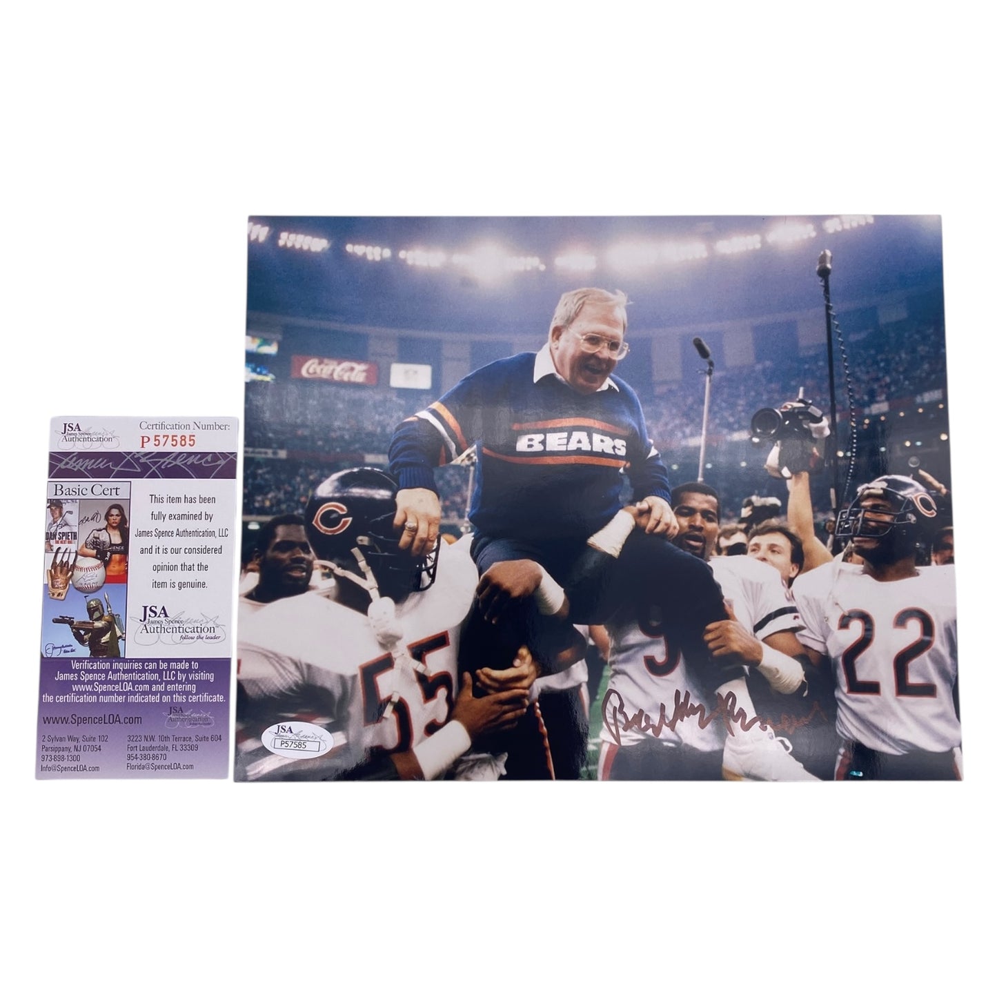 Coach Buddy Ryan Signed Chicago Bears 8x10 Photo