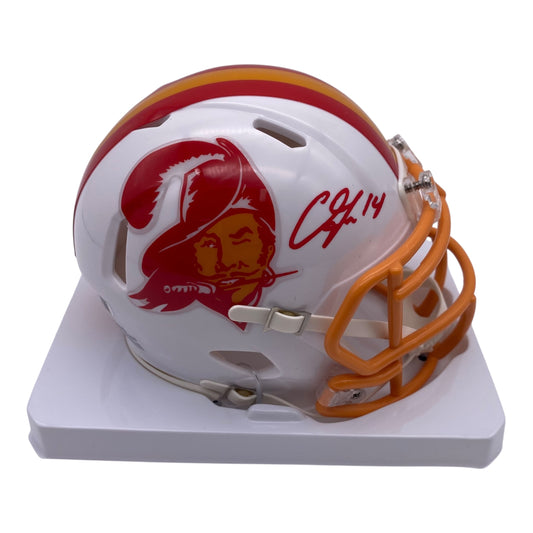 Chris Godwin Signed Tampa Bay Buccaneers Throwback Creamsicle Speed Mini Helmet