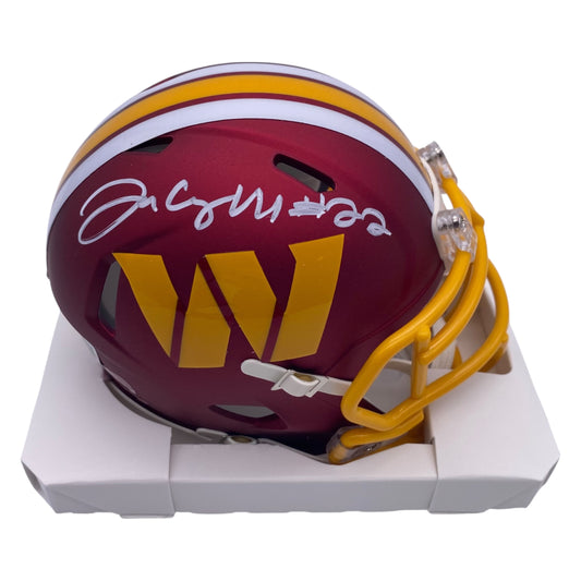 Jacory Croskey-Merritt Signed Washington Commanders 2025 On Field Alternate Speed Mini Helmet