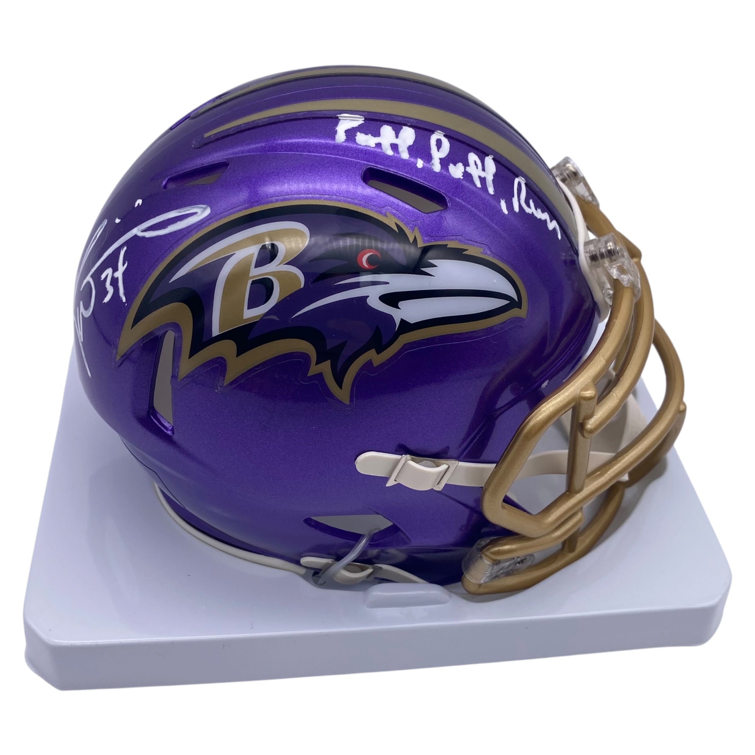 Ricky Williams Signed Baltimore Ravens Flash Alternate Mini Speed Foot ...