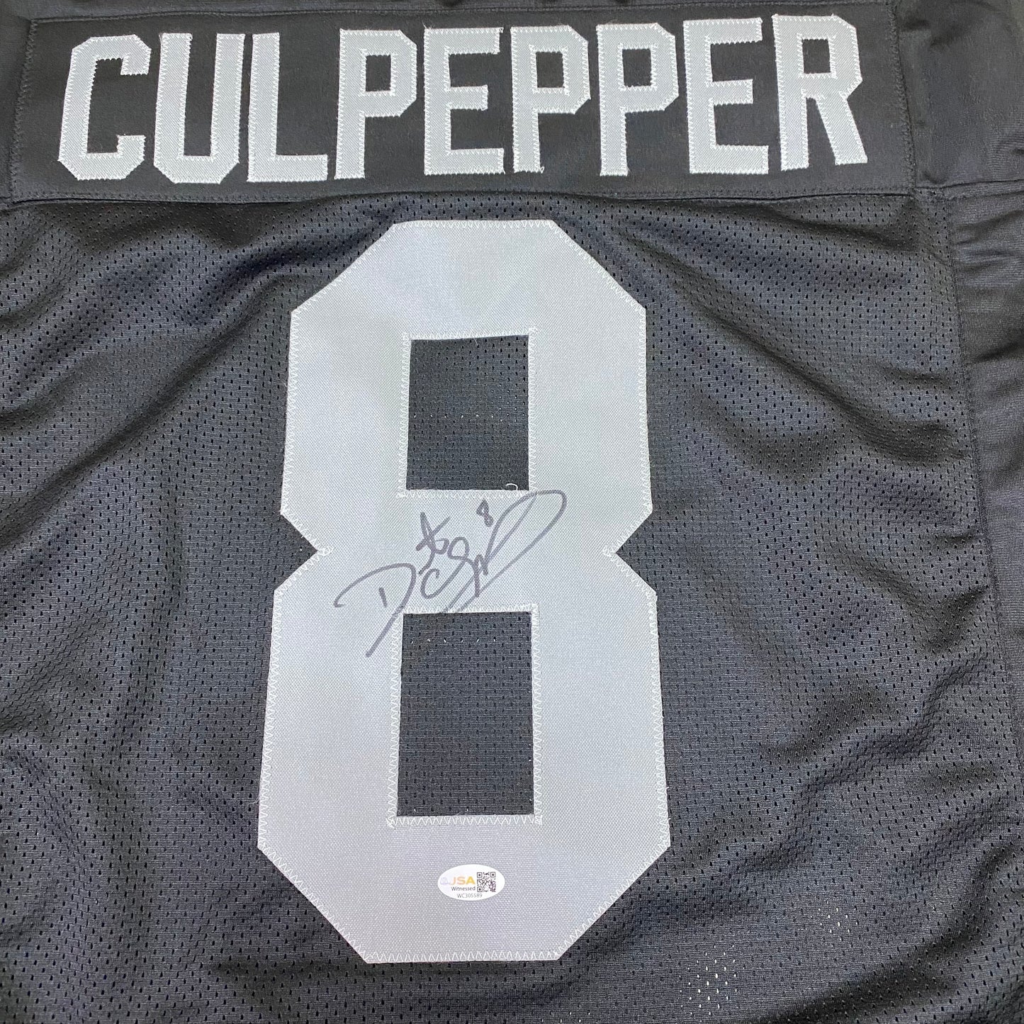 Daunte Culpepper signed Black #8 stitched jersey - Las Vegas Raiders QB