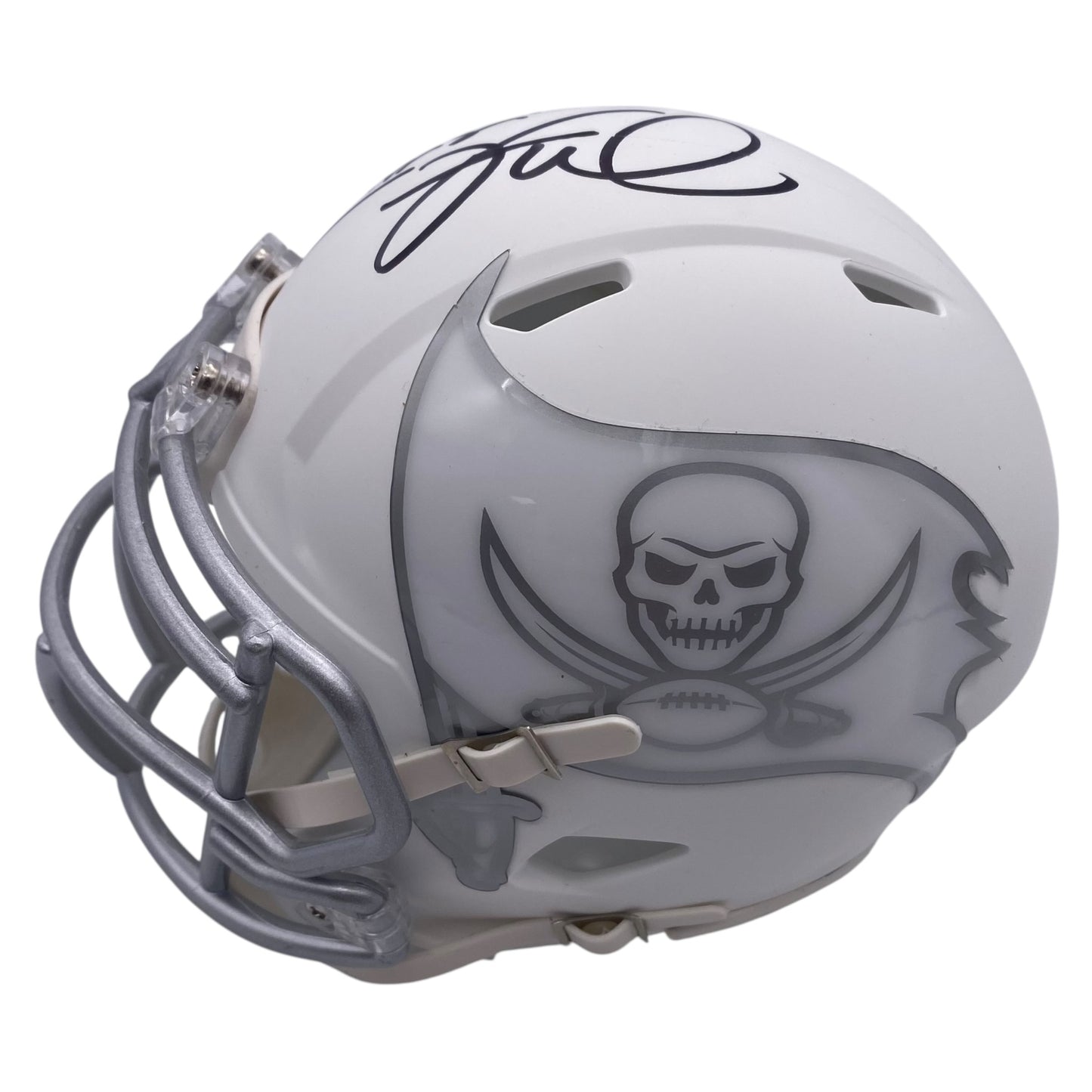 Mike Alstott Signed Tampa Bay Buccaneers Ice Alternate Speed Mini Helmet