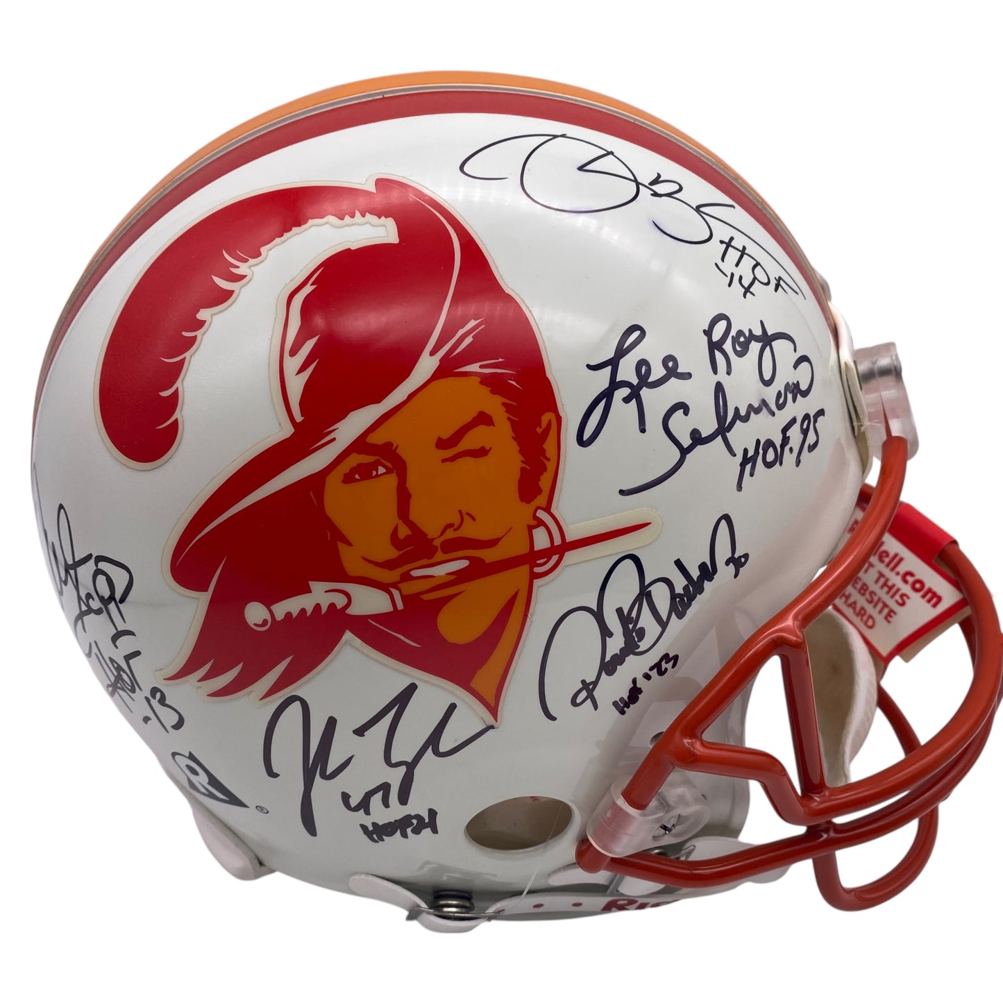 Tampa Bay Buccaneers Full Size Authentic Hall of Fame Legends Helmet - 5 Signatures