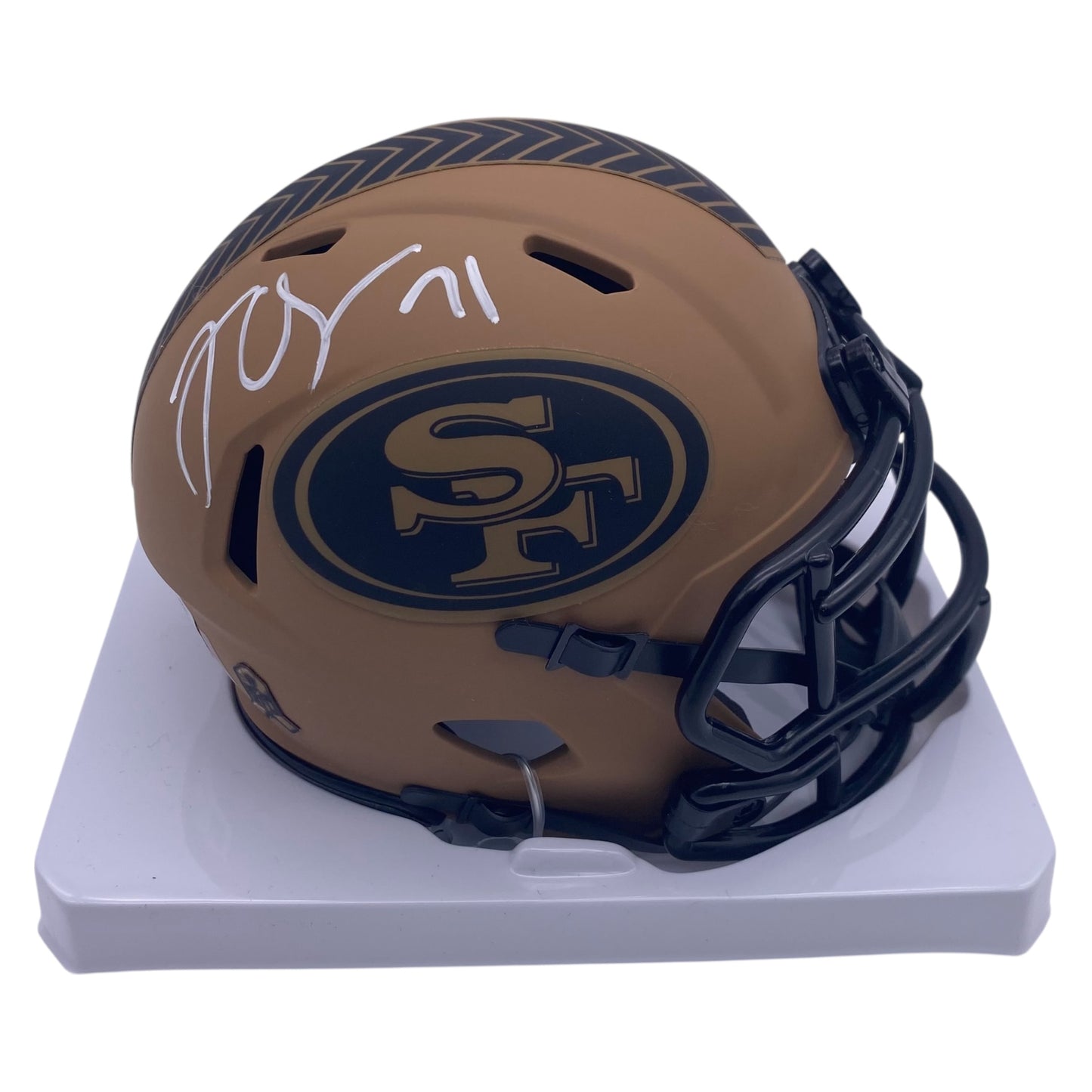 Trent Williams Signed San Francisco 49ers Salute to Service Alternate Speed Mini Helmet